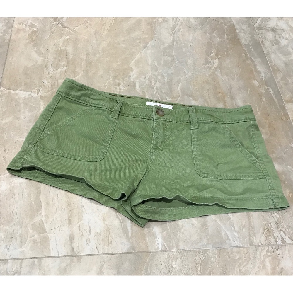 Hollister Green Shorts Sz 3